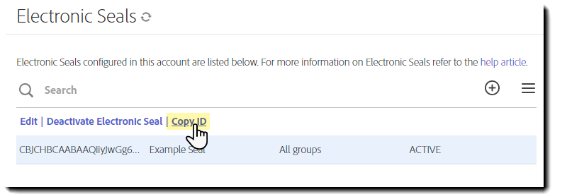 Electronic Sealing via customer-owned digital certificate